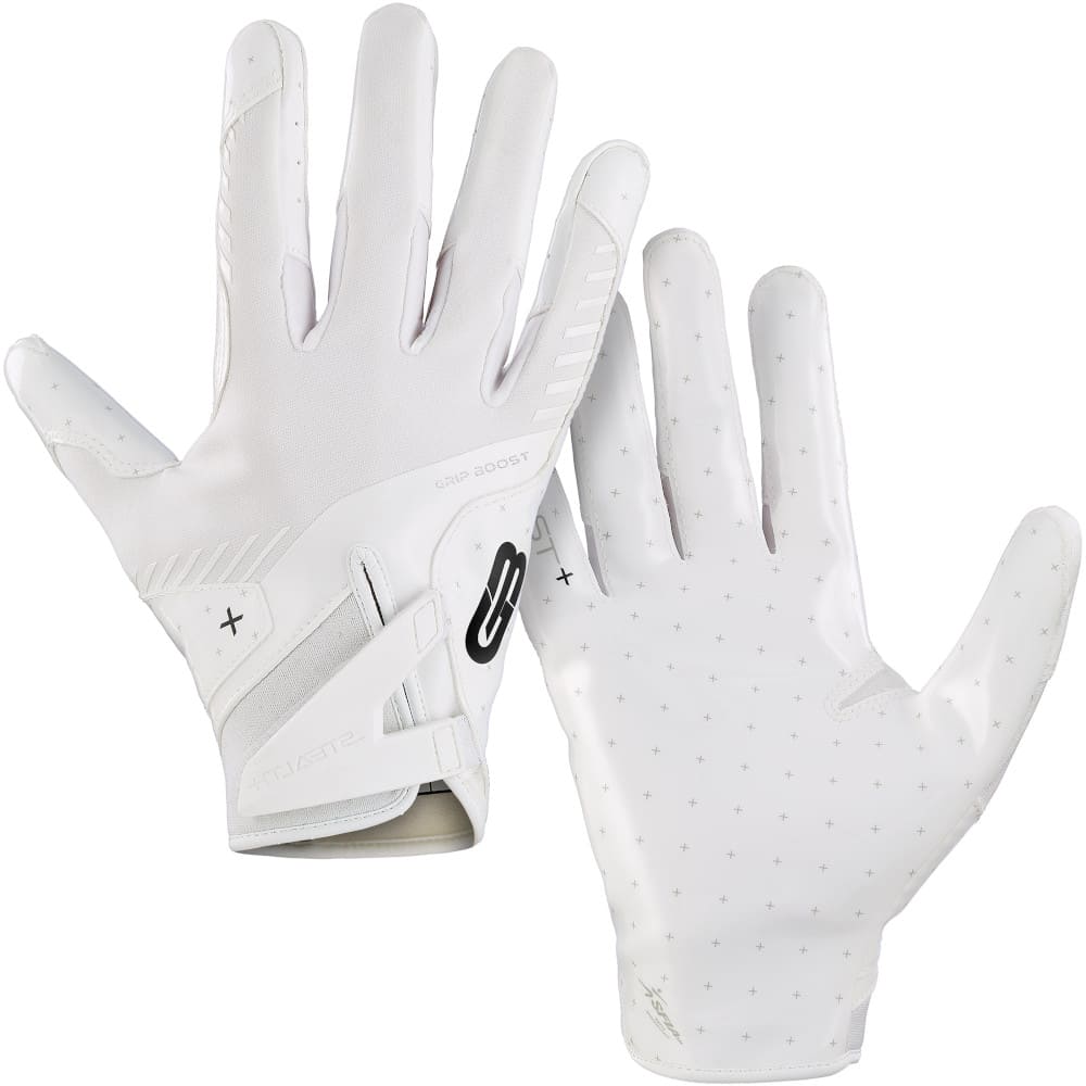 Playmaker Base: American Football Handschuhe Grip Boost Solid Stealth 6 Boost+ White Produktbild